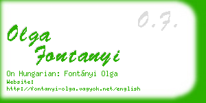 olga fontanyi business card